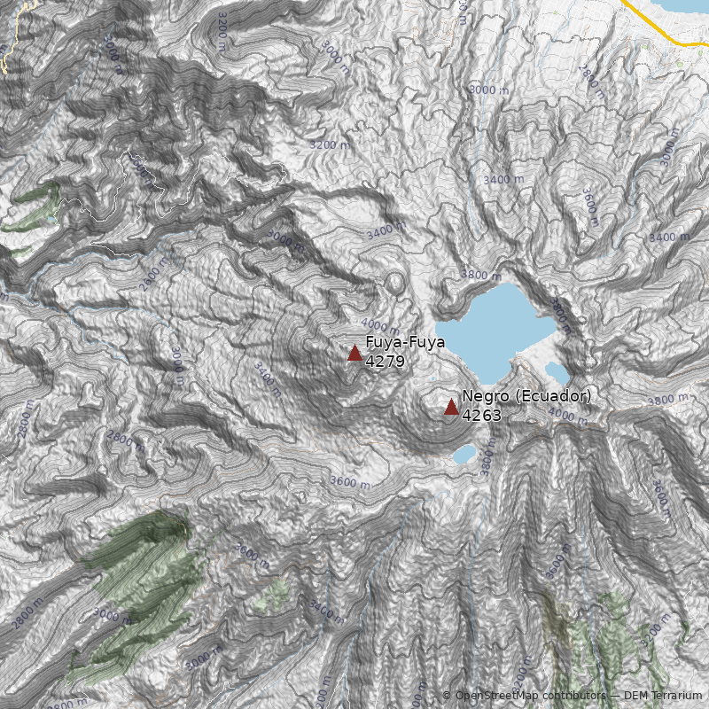 Mapa Volcán Fuya-Fuya
