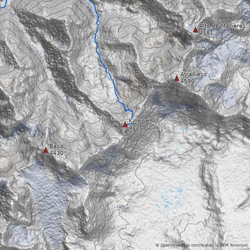 Mapa Cerro Kiñewén