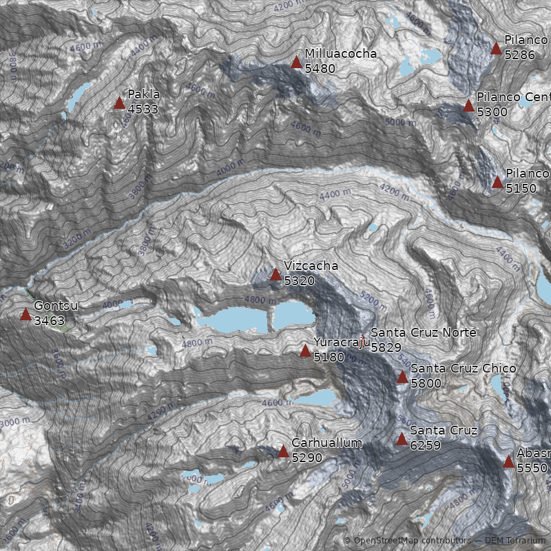 Mapa Nevado Vizcacha