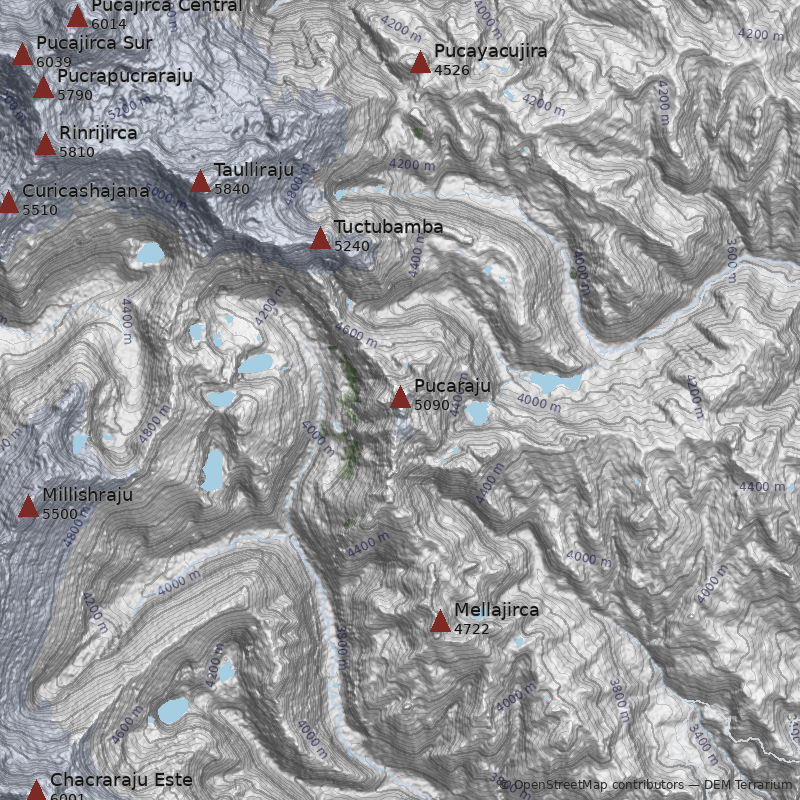 Mapa Nevado Pucaraju