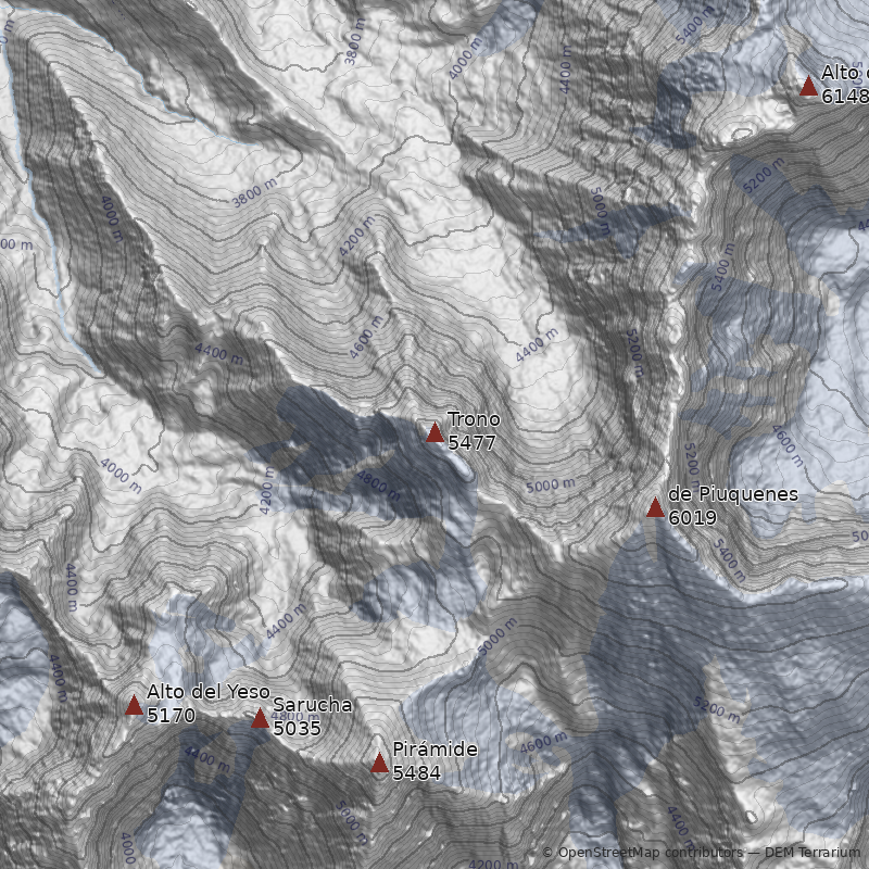 Mapa Cerro Trono
