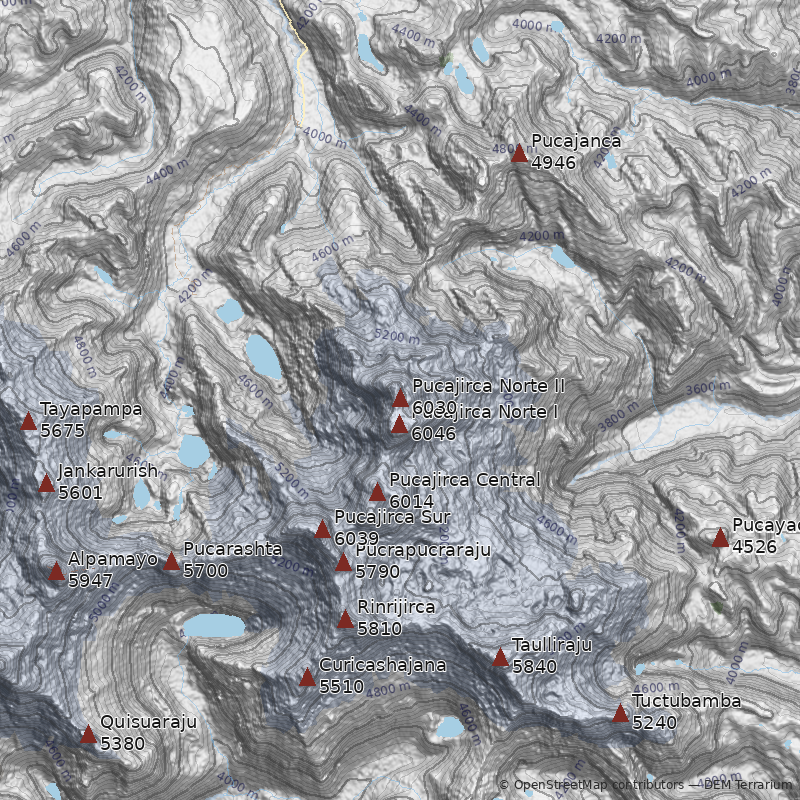 Mapa Nevado Pucajirca Norte II