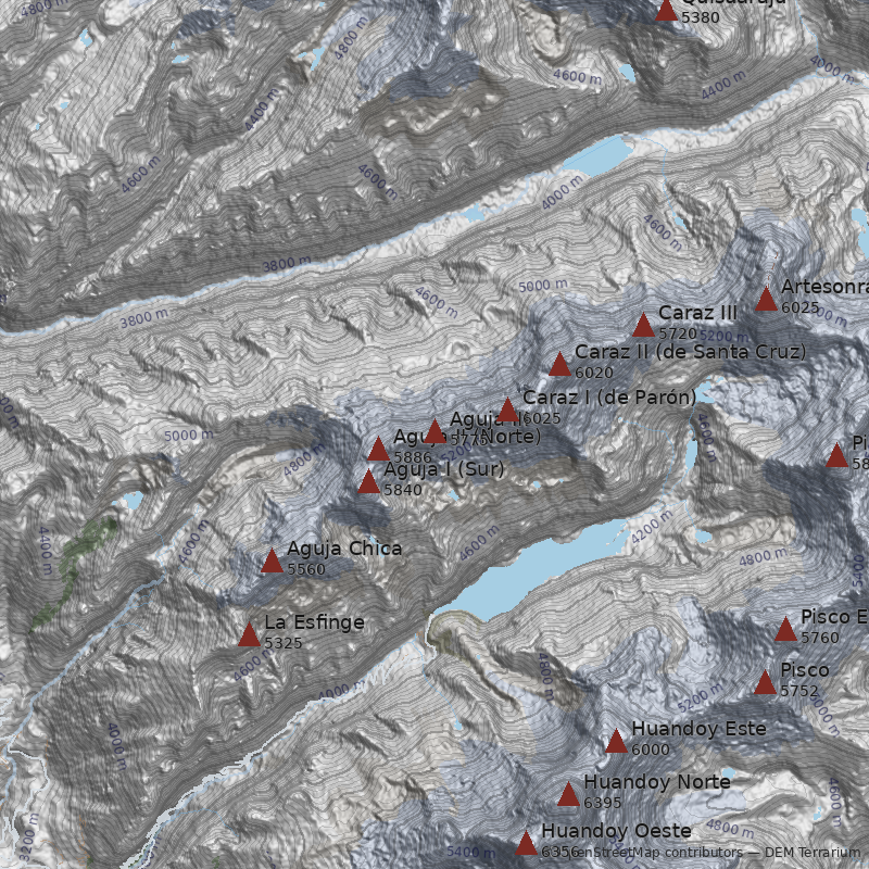 Mapa Nevado Aguja III