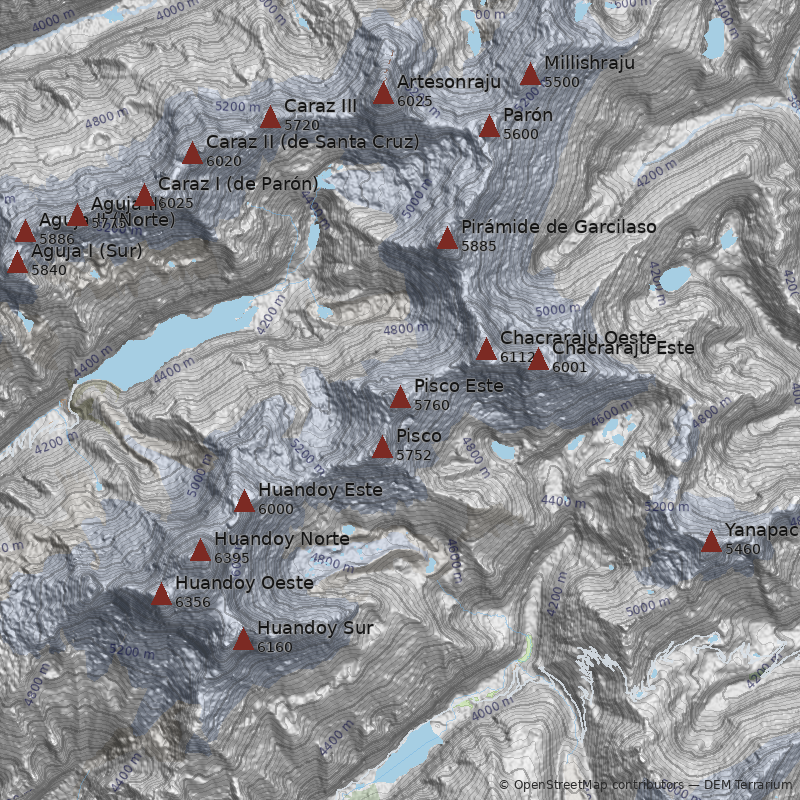 Mapa Nevado Pisco Este