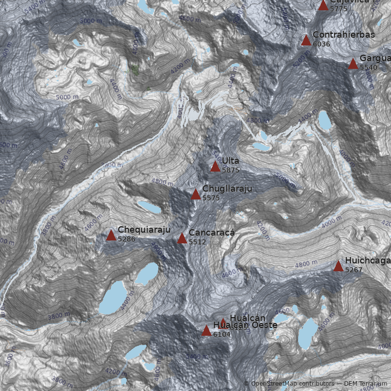 Mapa Nevado Chugllaraju