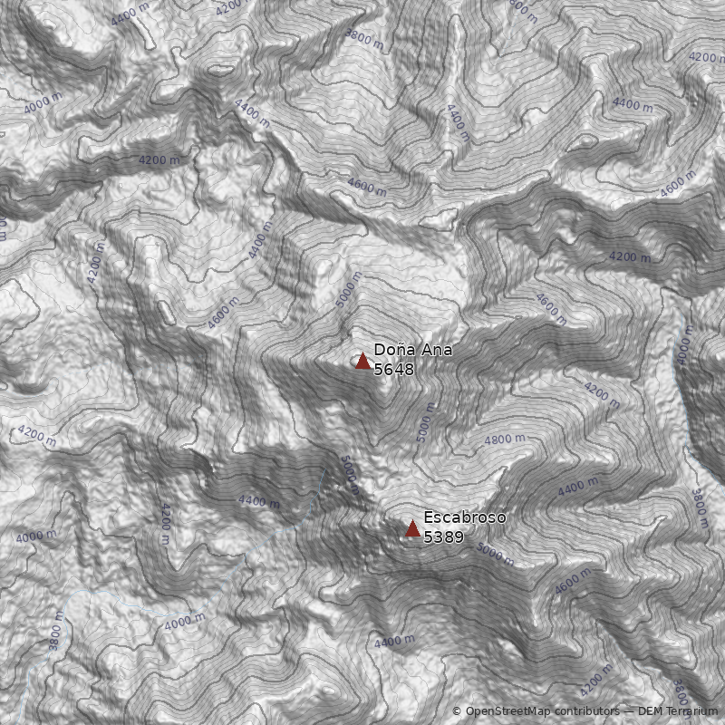 Mapa Cerro Doña Ana