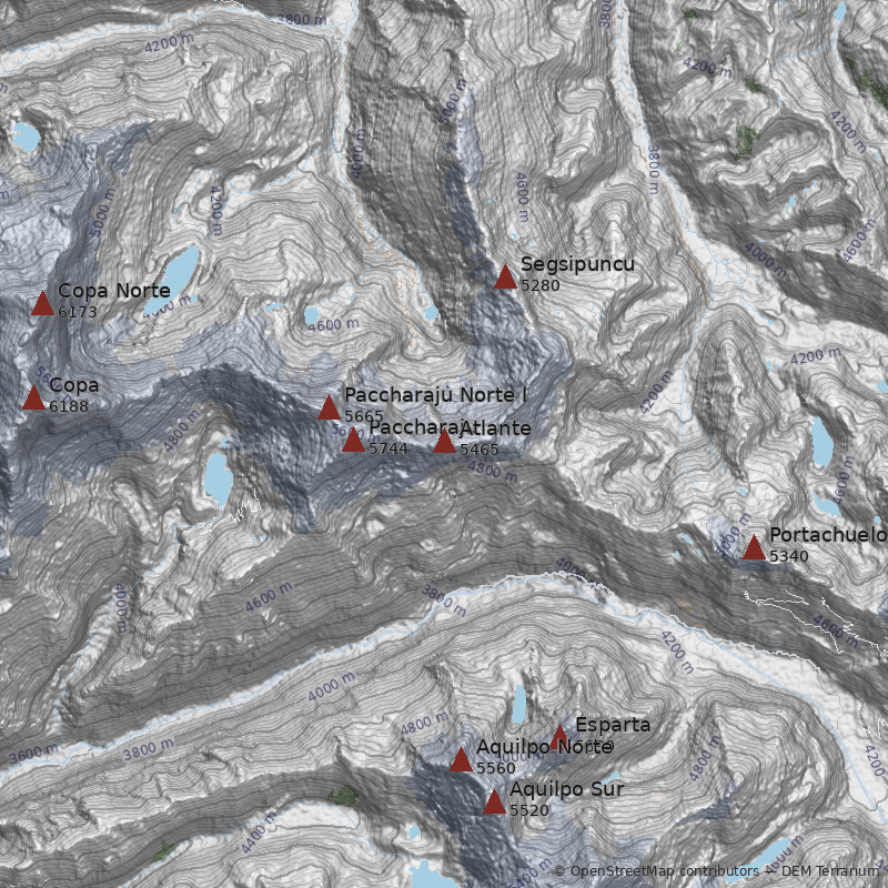 Mapa Nevado Atlante