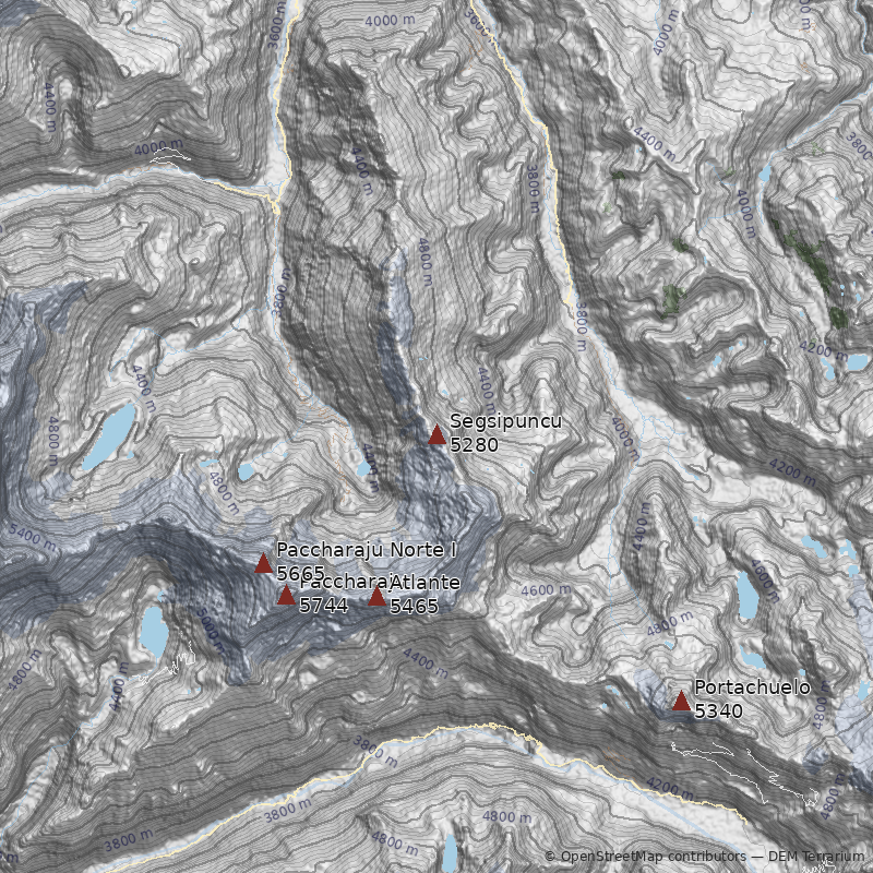 Mapa Nevado Segsipuncu