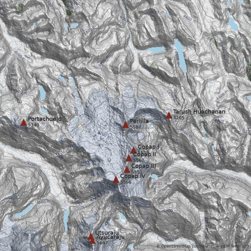 Mapa Nevado Perlilla