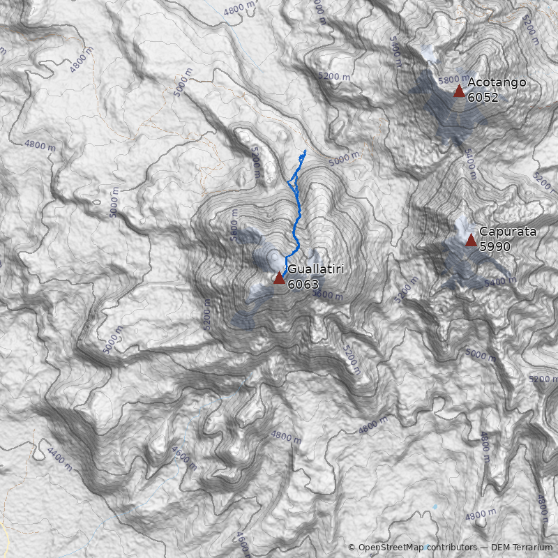Mapa Volcán Guallatiri