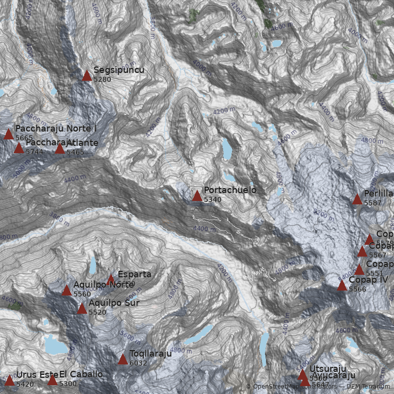 Mapa Nevado Portachuelo