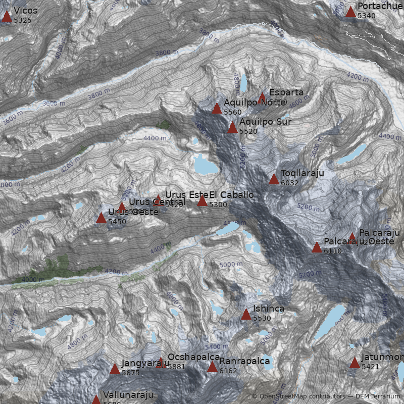 Mapa Nevado El Caballo