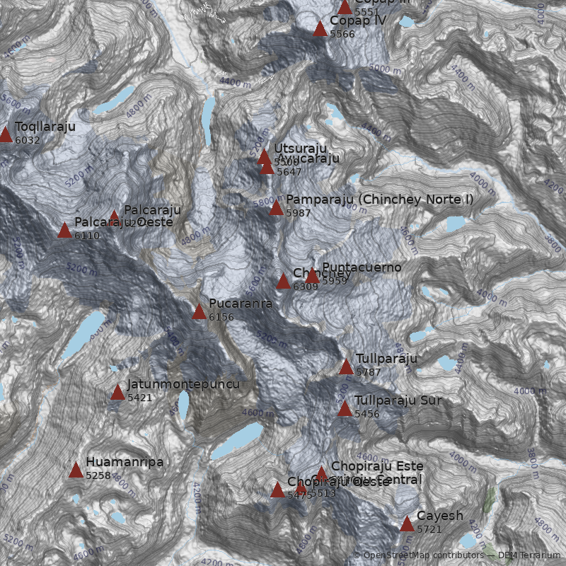 Mapa Nevado Chinchey
