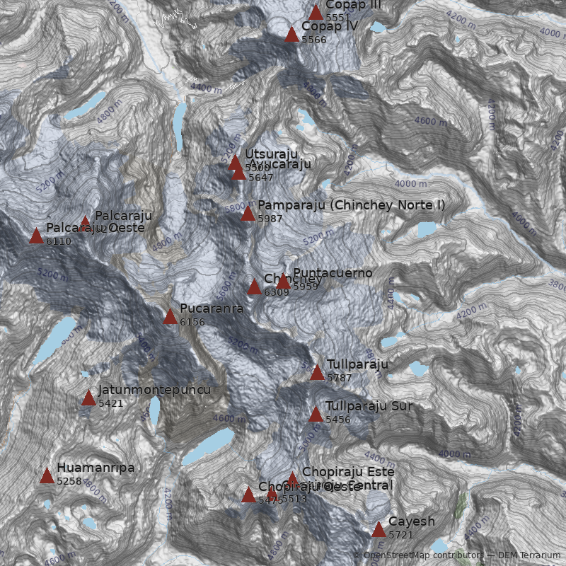 Mapa Nevado Puntacuerno