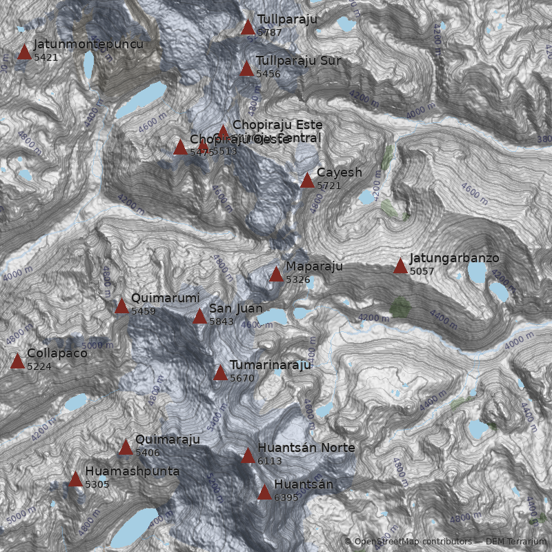 Mapa Nevado Maparaju