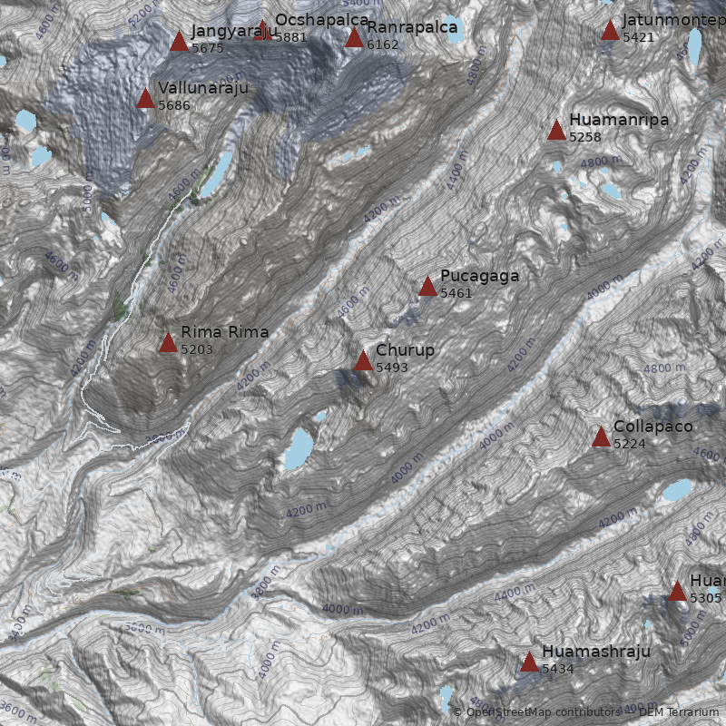Mapa Nevado Churup