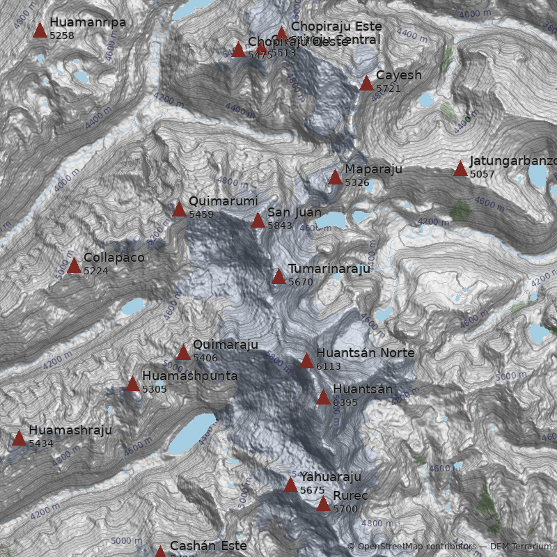Mapa Nevado Tumarinaraju