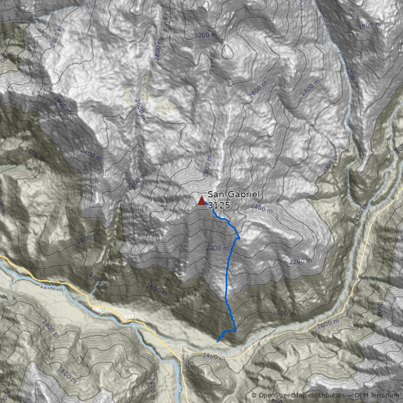 Mapa Cerro San Gabriel