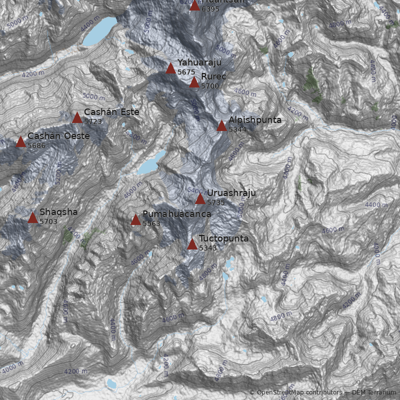 Mapa Nevado Uruashraju