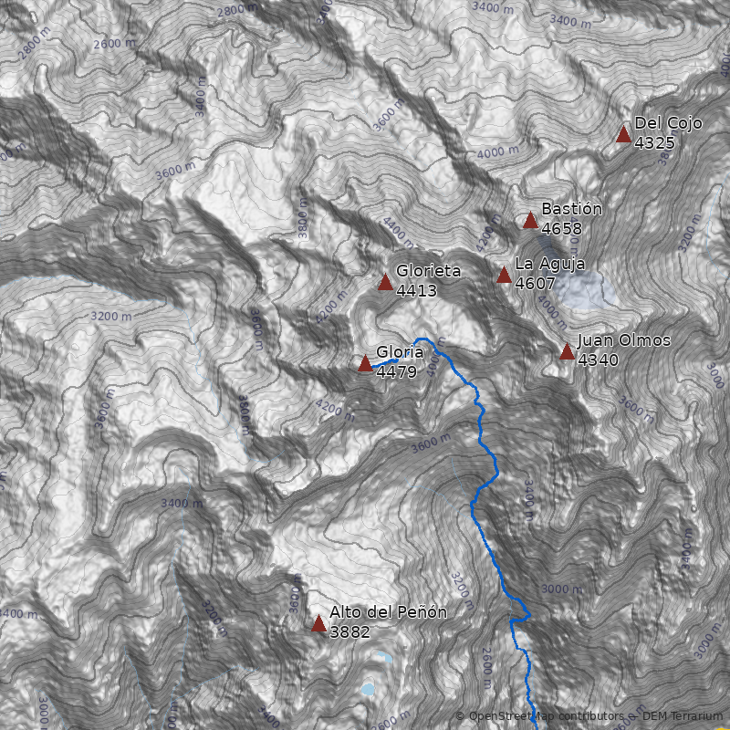 Mapa Cerro Gloria