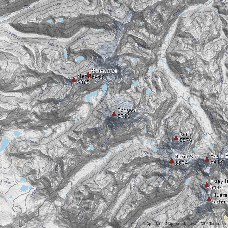 Mapa Nevado Pongos