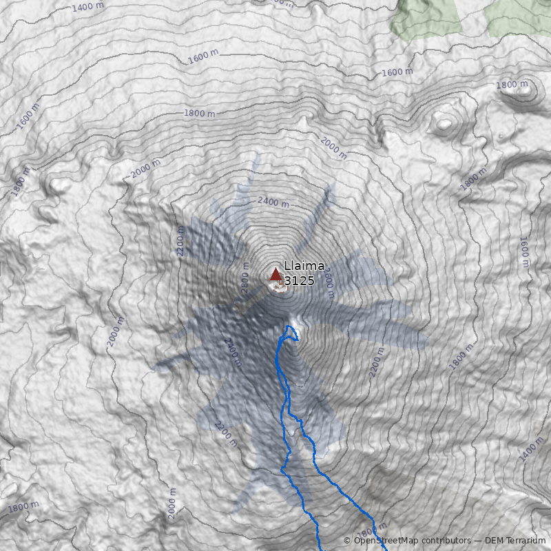 Mapa Volcán Llaima