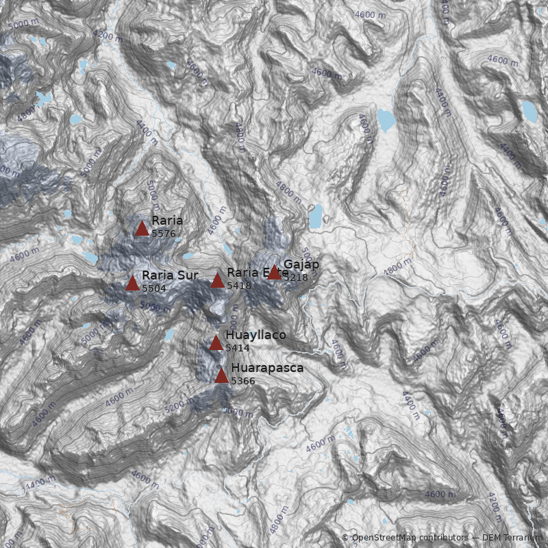 Mapa Nevado Gajap