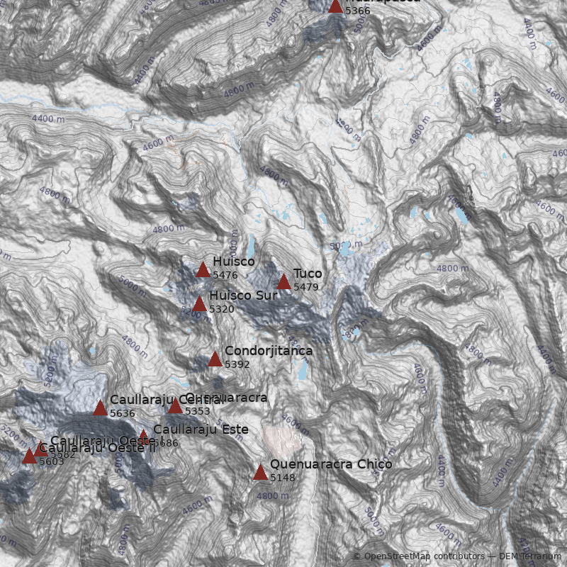 Mapa Nevado Tuco