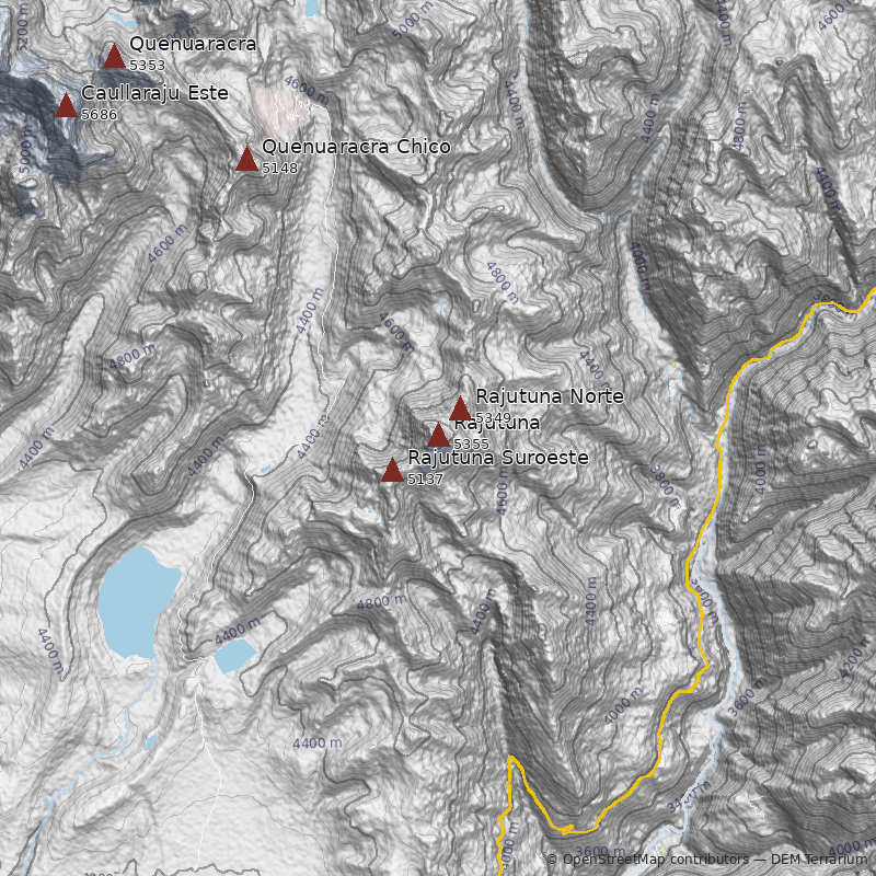 Mapa Nevado Rajutuna