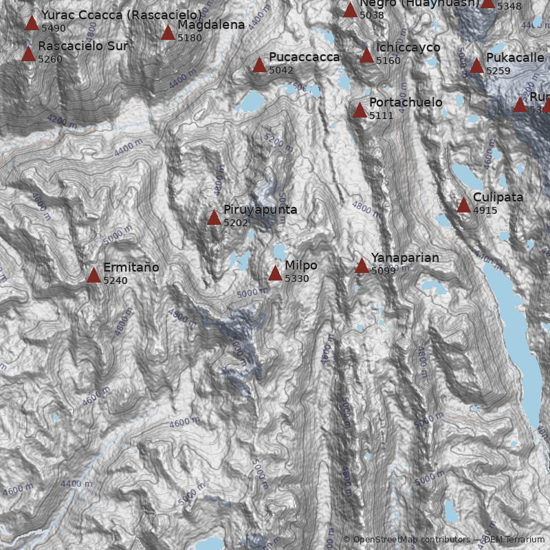 Mapa Nevado Milpo