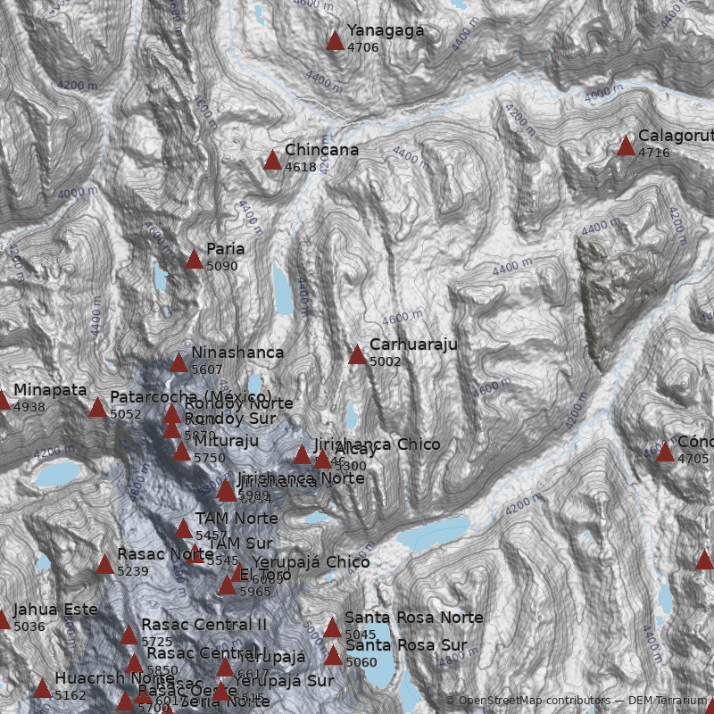 Mapa Nevado Carhuaraju