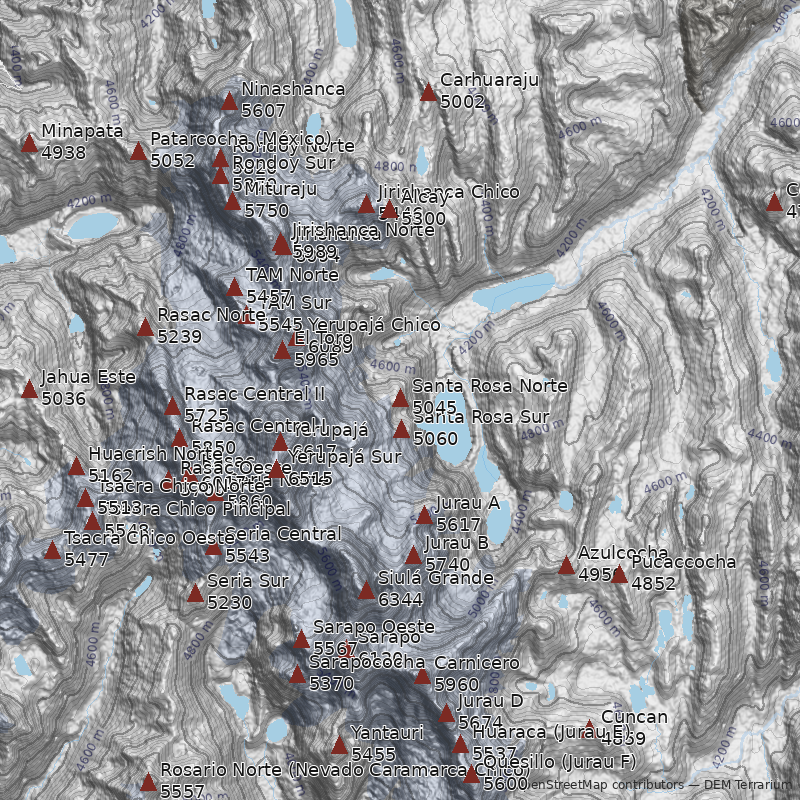 Mapa Cerro Santa Rosa Norte