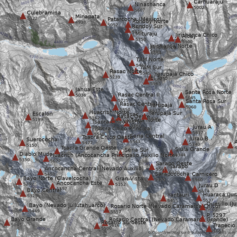 Mapa Nevado Rasac