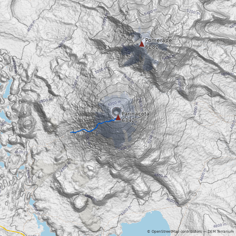 Mapa Volcán Parinacota