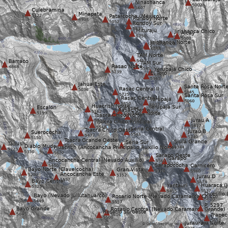 Mapa Nevado Rasac Oeste