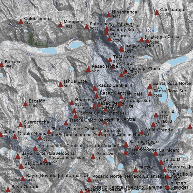 Mapa Nevado Rasac Central I