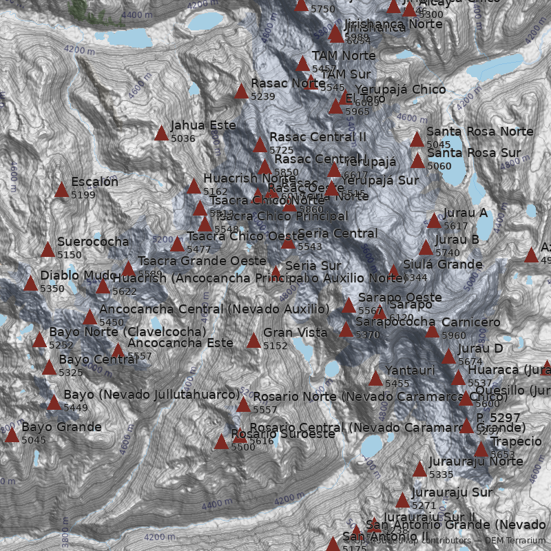 Mapa Nevado Seria Sur