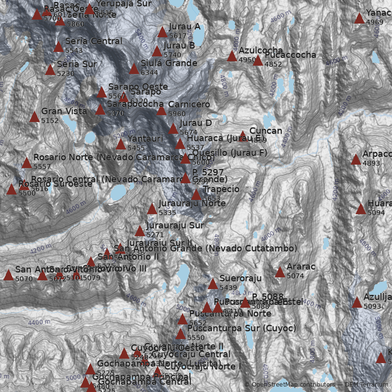 Mapa Nevado Trapecio