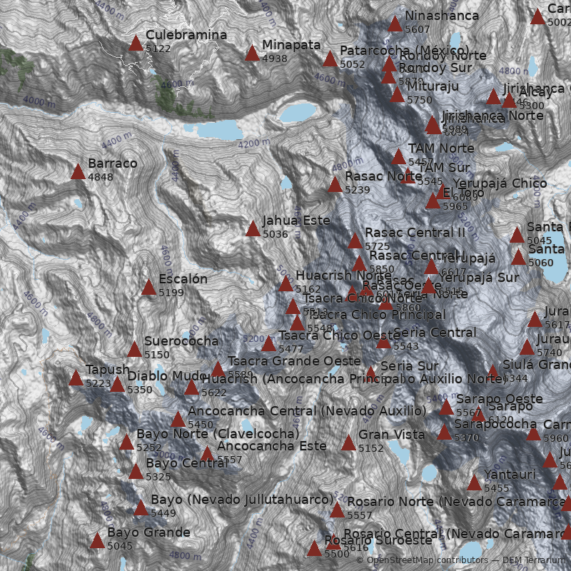 Mapa Cerro Huacrish Norte