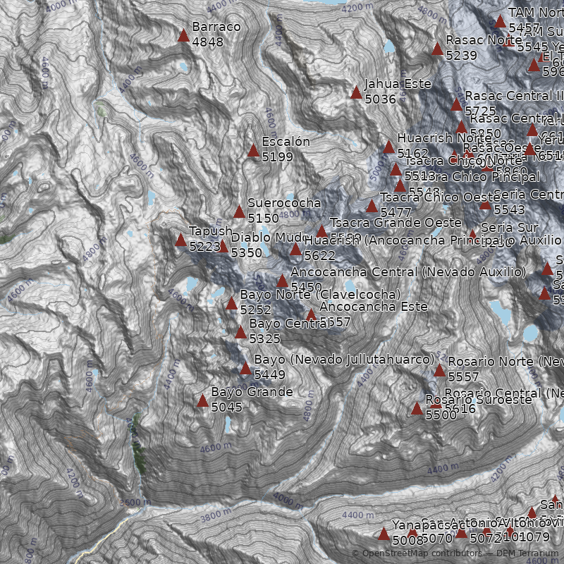 Mapa Nevado Ancocancha Central (Nevado Auxilio)