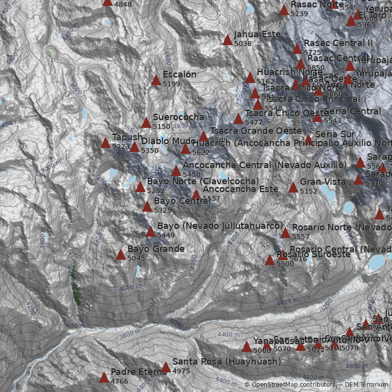 Mapa Nevado Ancocancha Este