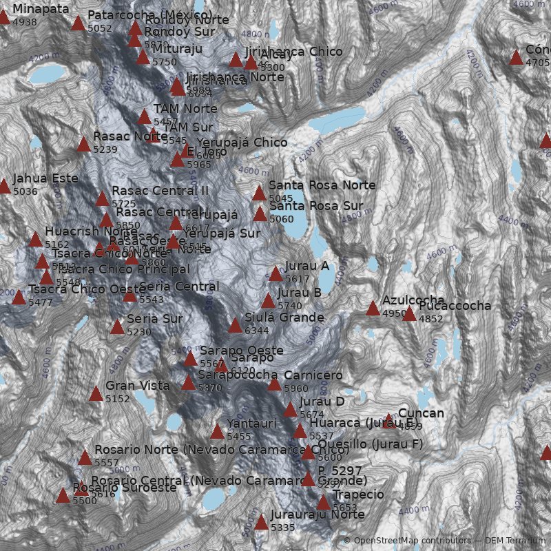 Mapa Nevado Jurau A