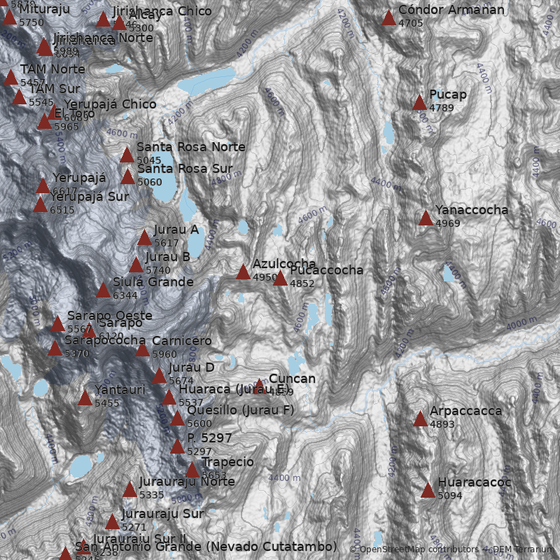 Mapa Cerro Pucaccocha