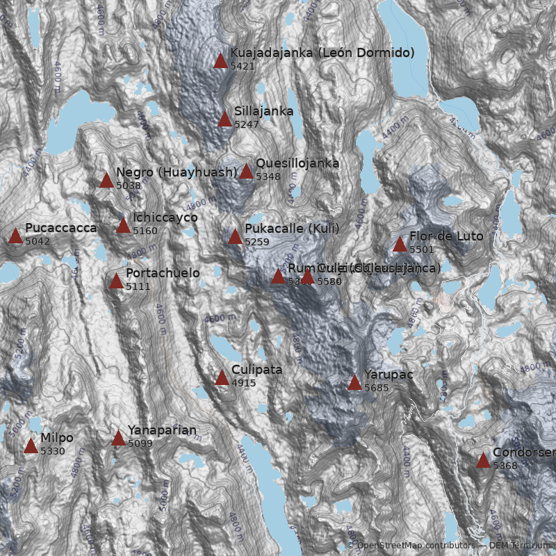 Mapa Nevado Rumiwayin (Cheqchi)