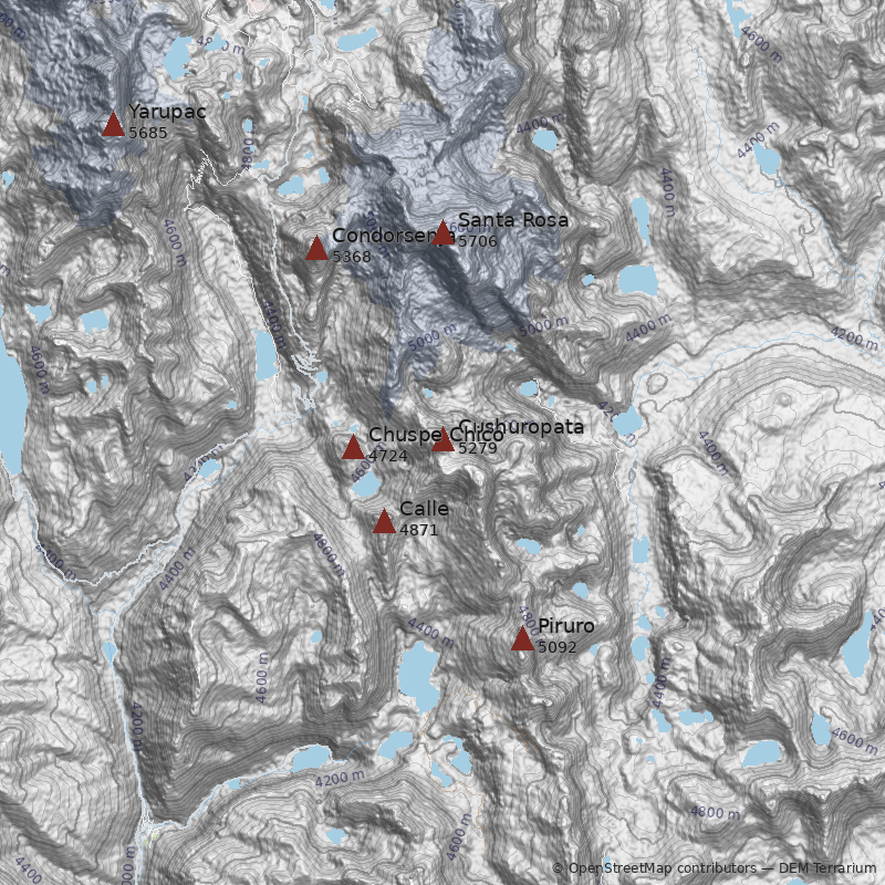 Mapa Nevado Cushuropata