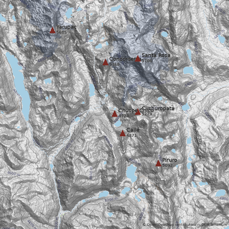Mapa Cerro Chuspe Chico