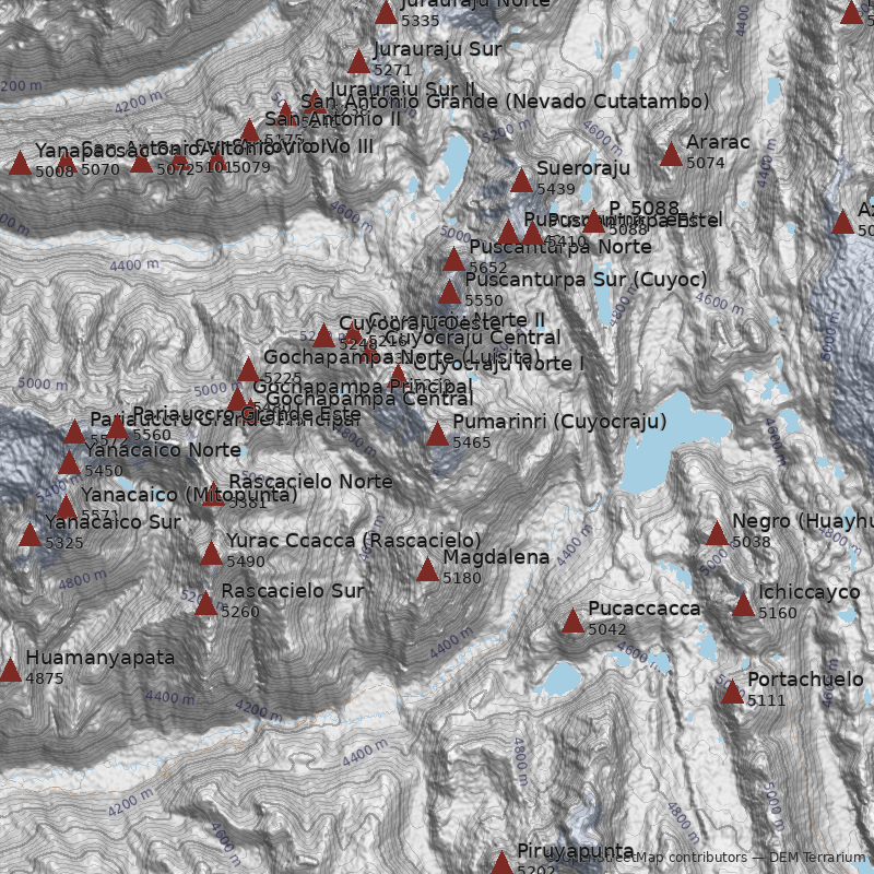 Mapa Nevado Pumarinri (Cuyocraju)