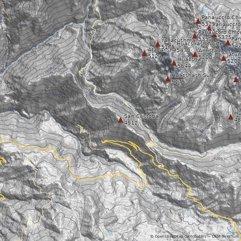 Mapa Cerro San Cristóbal