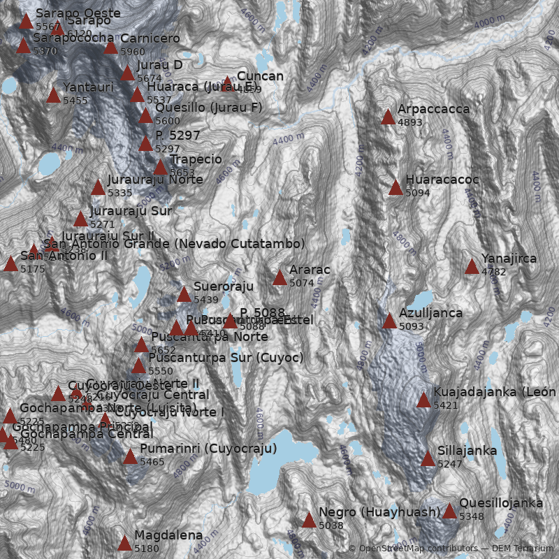 Mapa Cerro Ararac