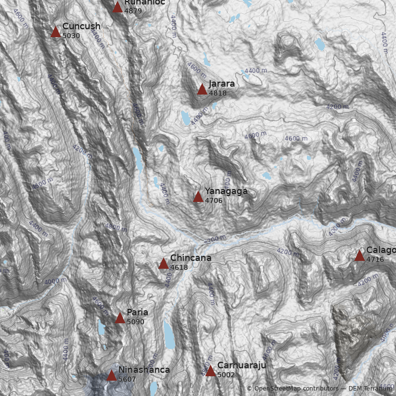 Mapa Cerro Yanagaga